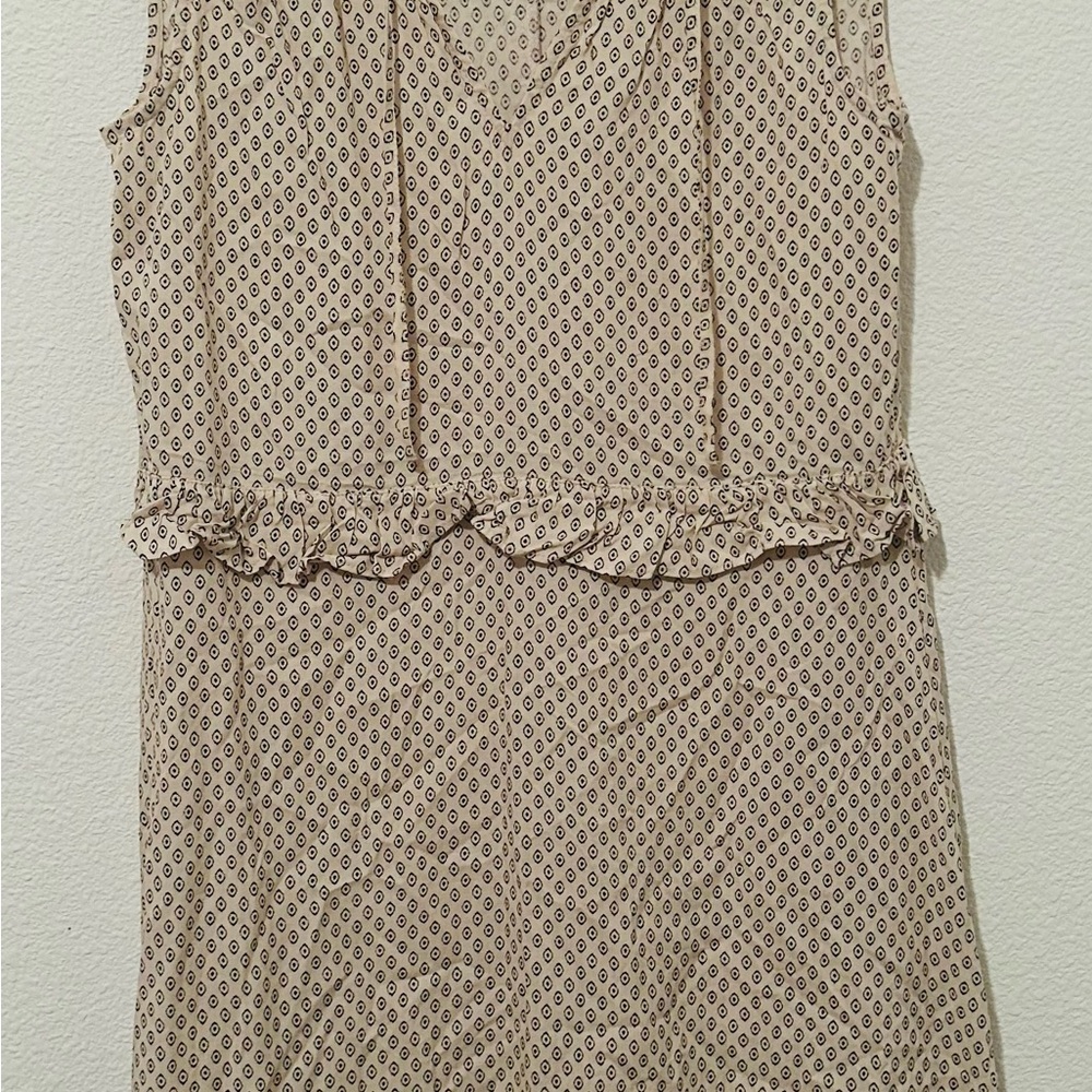 H&M Beige Patterned Midi Dress